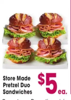 Jewel-Osco Store Made Pretzel Duo Sandwiches offer