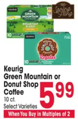 Jewel-Osco Keurig Green Mountain or Donut Shop Coffee offer