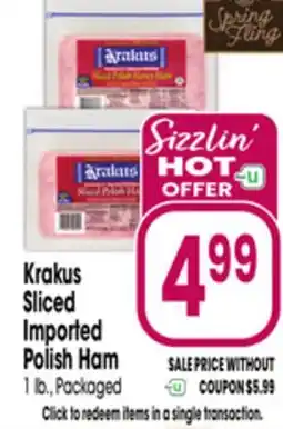 Jewel-Osco Krakus Sliced Imported Polish Ham offer