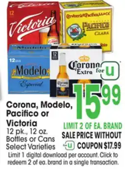 Jewel-Osco Corona, Modelo, Pacifico or Victoria offer
