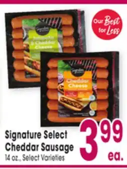 Jewel-Osco Signature Select Cheddar Sausage offer
