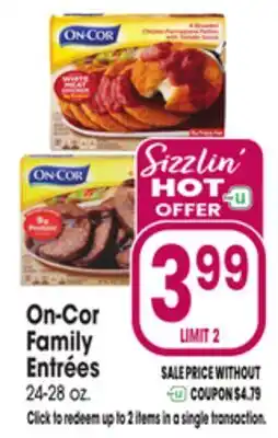 Jewel-Osco On-Cor Family Entrées offer