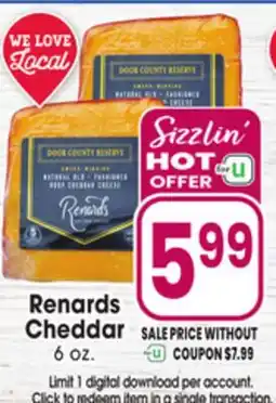 Jewel-Osco Renards Cheddar offer