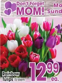 Jewel-Osco Rainbow Tulips offer