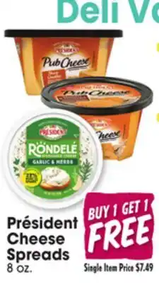 Jewel-Osco Président Cheese Spreads offer