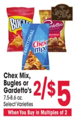 Jewel-Osco Chex Mix, Bugles or Gardetto's offer