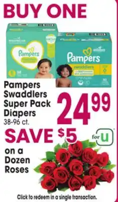 Jewel-Osco Pampers Swaddlers Super Pack Diapers offer