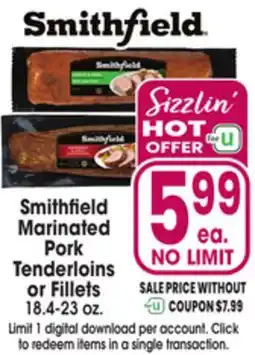 Jewel-Osco Smithfield Marinated Pork Tenderloins or Fillets offer