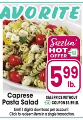 Jewel-Osco Caprese Pasta Salad offer