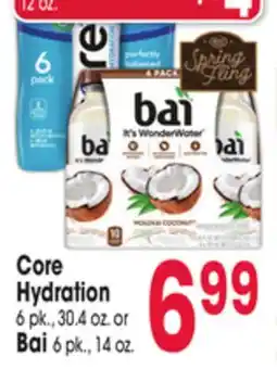Jewel-Osco Core Hydration 6 pk., 30.4 oz. or Bai 6 pk., 14 oz offer