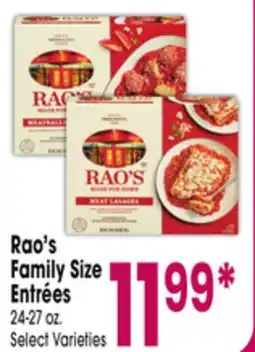 Jewel-Osco Rao's Family Size Entrées offer