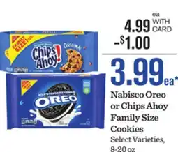 Mariano's Nabisco Oreo or Chips Ahoy Family Size Cookies offer