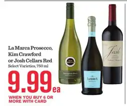 Mariano's La Marca Prosecco, Kim Crawford or Josh Cellars Red offer