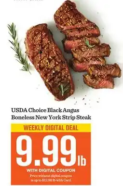 Mariano's USDA Choice Black Angus Boneless New York offer