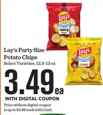 Mariano's Lay's Party Size Potato Chips offer