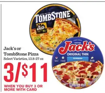 Mariano's Jack's or TombStone Pizza offer