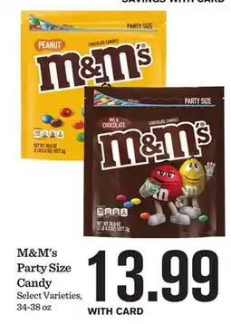 Mariano's M & M' s Party Size Candy offer