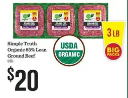 Mariano's Simple Truth Organic 85% Lean Ground Beef offer