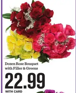 Mariano's Dozen Rose Bouquet with Filler & Greens offer