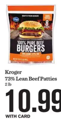 Mariano's Kroger 73% Lean Beef Patties offer