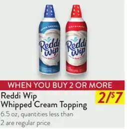 Fresh Thyme Reddi Wip Whipped Cream Topping offer