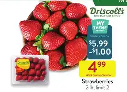 Fresh Thyme Driscoll's Strawberries offer