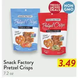 Fresh Thyme Snack Factory Pretzel Crisps offer