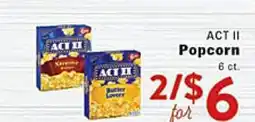 Rio Valley Market ACT II Popcorn offer