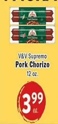 Rio Valley Market V&V Supremo Pork Chorizo offer