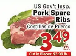 Rio Valley Market US Gov't Insp. Pork Spare Ribs offer