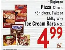 Rio Valley Market • Digiorno Pizza 12 Inch. • Snickers, Twix or Milky Way Ice Cream Bars 6 ct offer