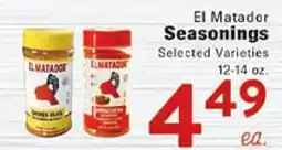 Rio Valley Market El Matador Seasonings offer