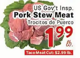 Rio Valley Market US Gov't Insp. Pork Stew Meat offer