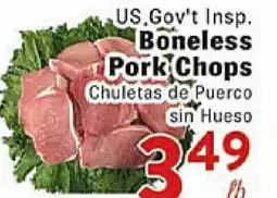 Rio Valley Market US Gov't Insp. Boneless Pork Chops offer