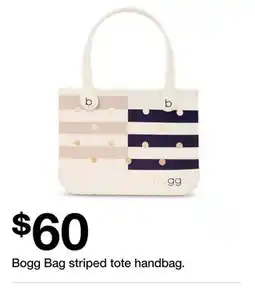 Target Bogg Bag striped tote handbag offer