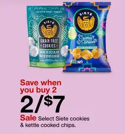 Target Select Siete cookies & kettle cooked chips offer