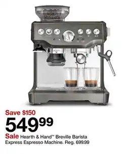 Target Hearth & Hand Breville Barista Express Espresso Machine offer