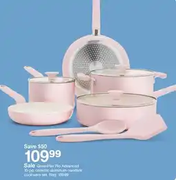 Target GreenPan Rio Advanced 10-pc. ceramic aluminum nonstick cookware set offer