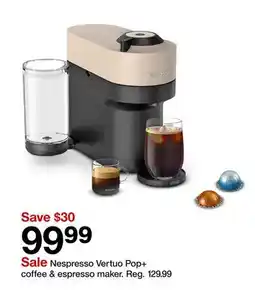 Target Nespresso Vertuo Pop + coffee & espresso maker offer