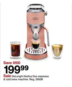 Target DeLonghi Dedica Duo espresso & cold brew machine offer