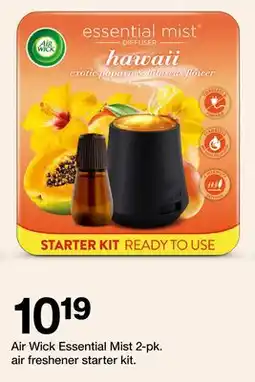 Target Air Wick Essential Mist 2-pk. air freshener starter kit offer