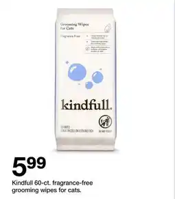 Target Kindfull 60-ct. fragrance-free grooming wipes for cats offer