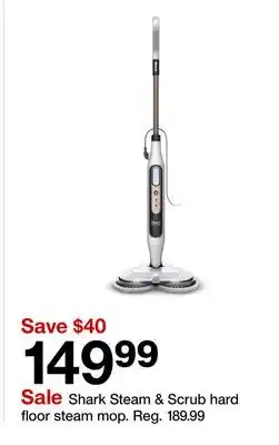 Target Shark Steam & Scrub hard floor steam mop offer