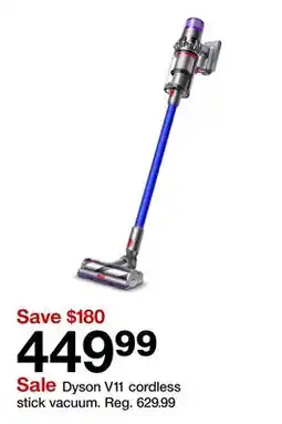 Target Dyson V11 cordless stick vacuum offer