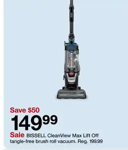 Target BISSELL CleanView Max Lift Off tangle-free brush roll vacuum offer