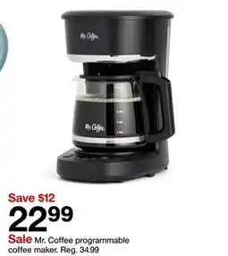 Target Mr. Coffee programmable coffee maker offer
