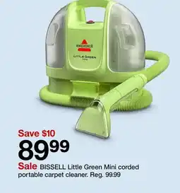 Target BISSELL Little Green Mini corded portable carpet cleaner offer