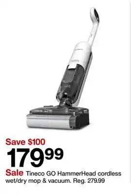 Target Tineco GO HammerHead cordless wet/dry mop & vacuum offer