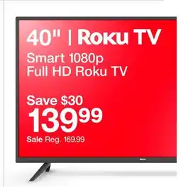 Target 40 Smart 1080p Full HD Roku TV offer