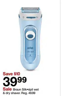 Target Braun Silk épil wet & dry shaver offer